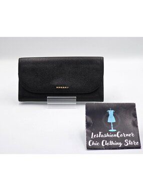 Burberry  Women's Black Soft Grain Leather  Wallet Size  Medium 2728